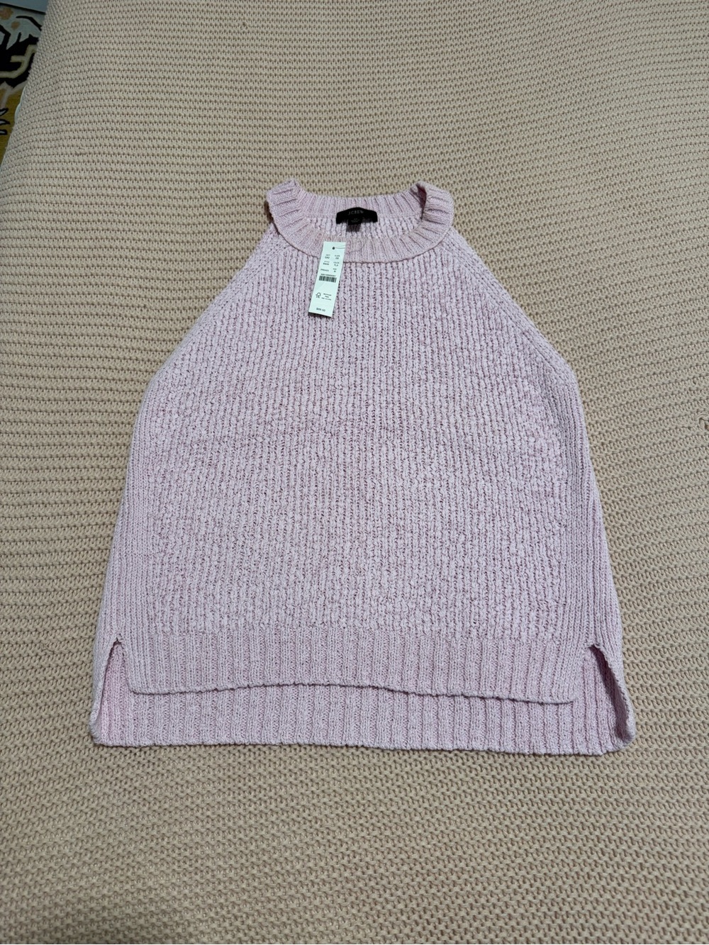 J. Crew Light Pink Off-the-Shoulder Knit Sweater